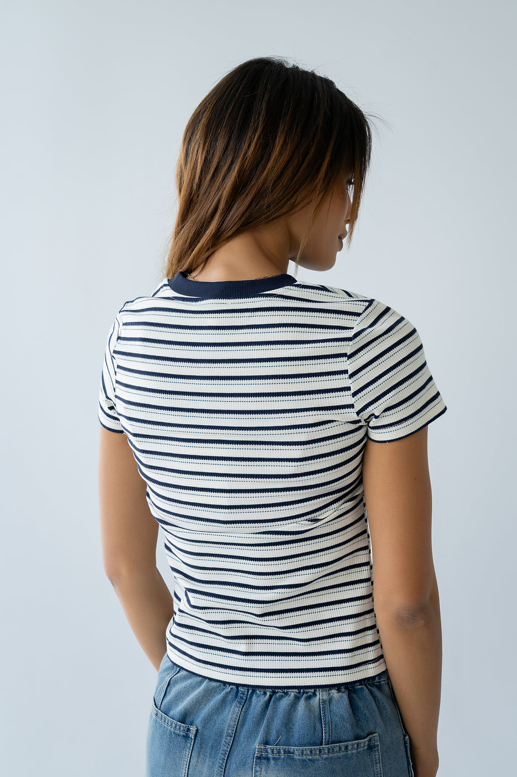 Ashtyn Striped Top in Teal