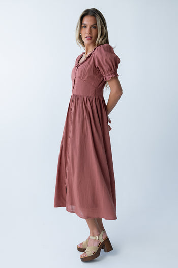 Demi Maxi Dress in Marsala