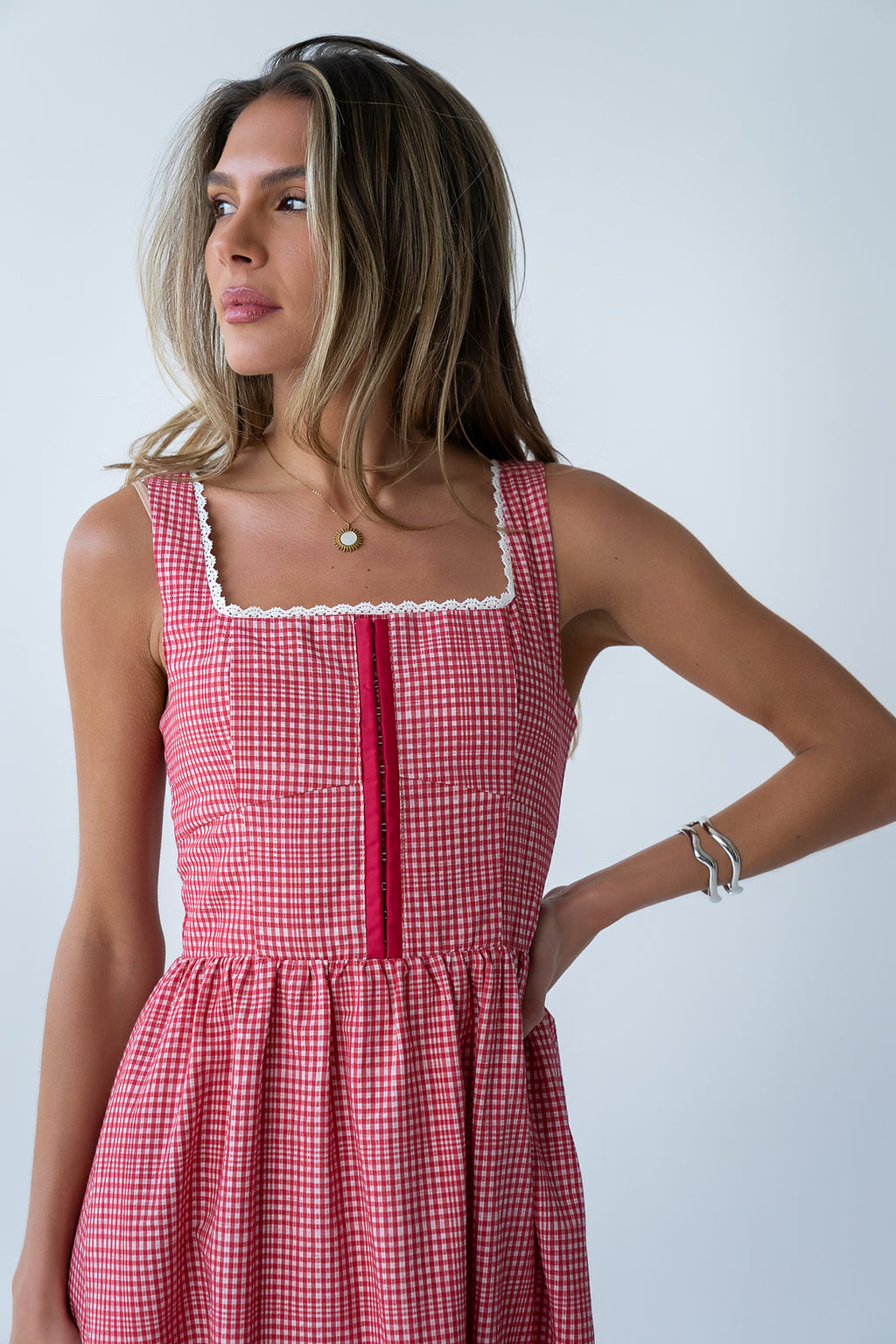 Kenzy Plaid Midi Dress