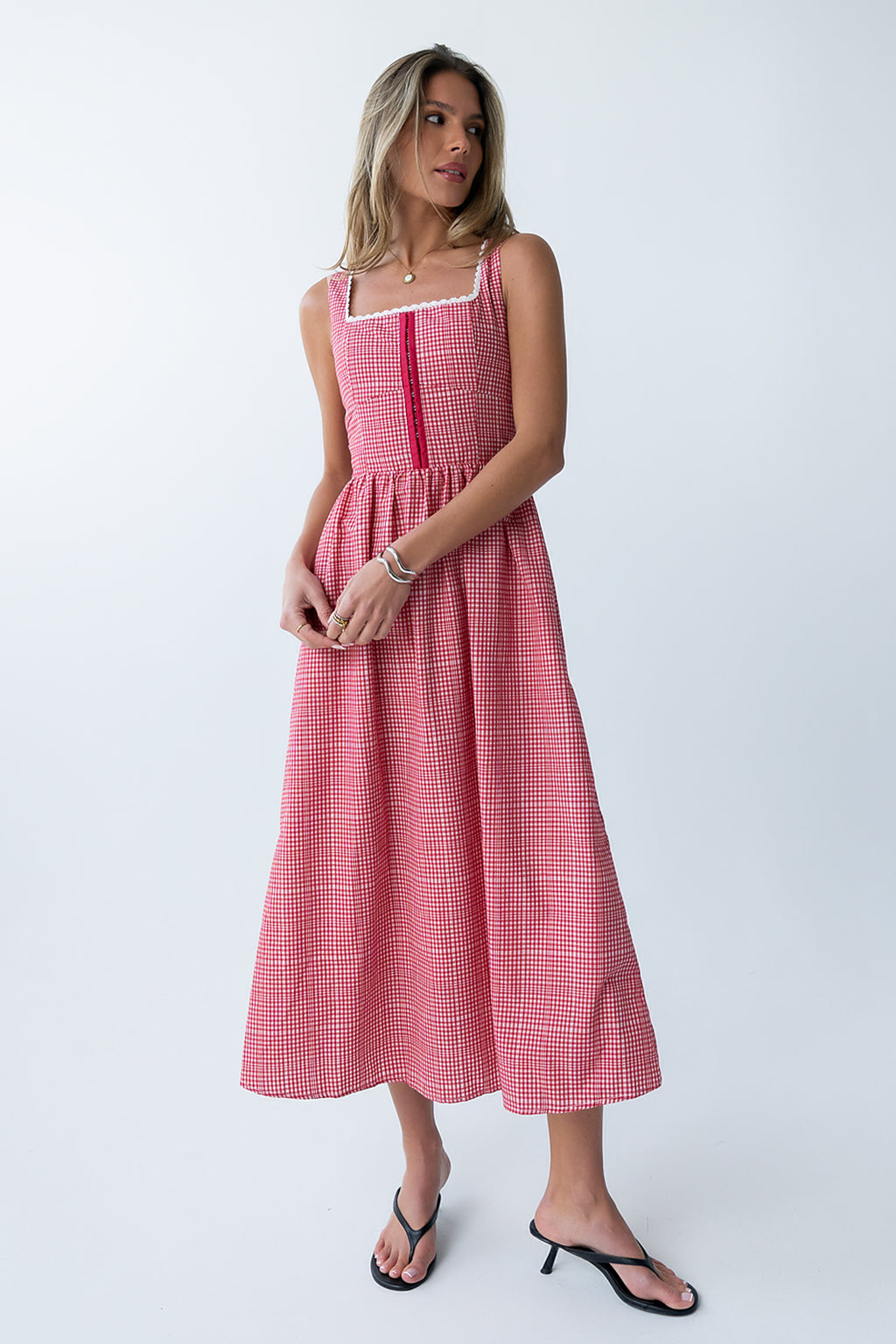 Kenzy Plaid Midi Dress Kenzy Plaid Midi Dress