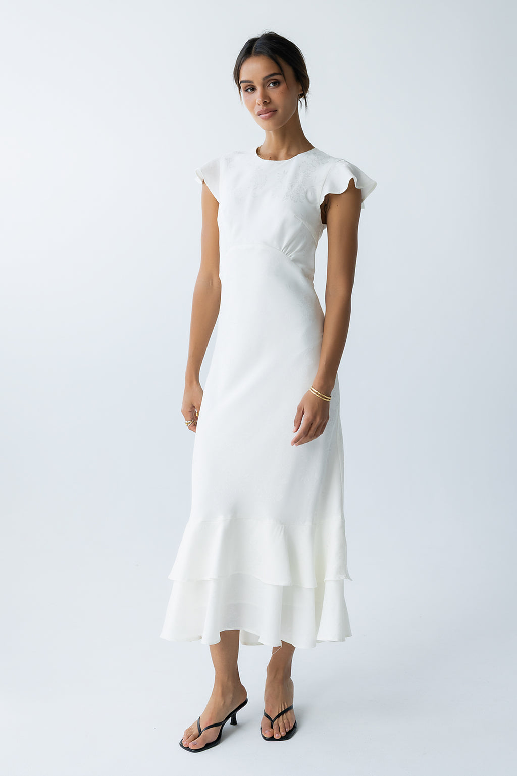 Mateo Floral Maxi Dress in Ivory Mateo Floral Maxi Dress in Ivory