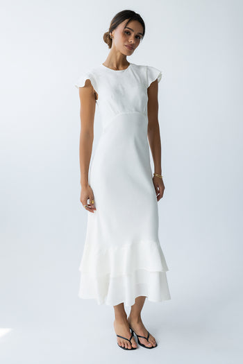 Mateo Floral Maxi Dress in Ivory