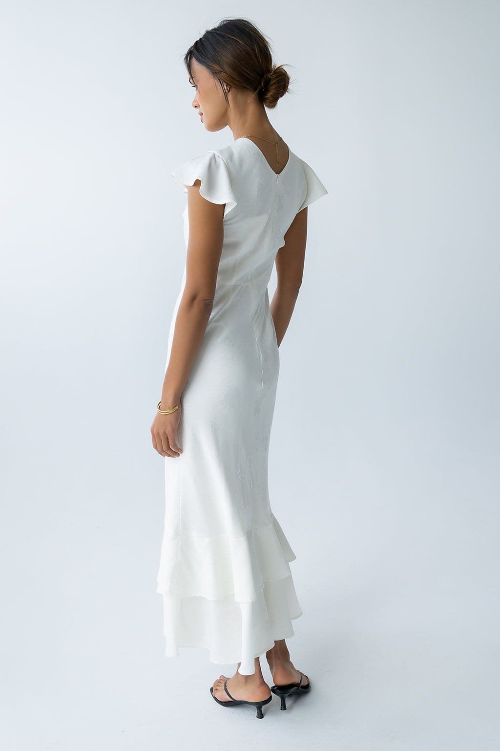 Mateo Floral Maxi Dress in Ivory