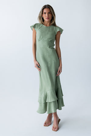 knee length dresses for ladies Rosalind Midi Dress in Pink