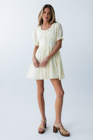 Jennie Mini Dress in Cream Jennie Mini Dress in Cream