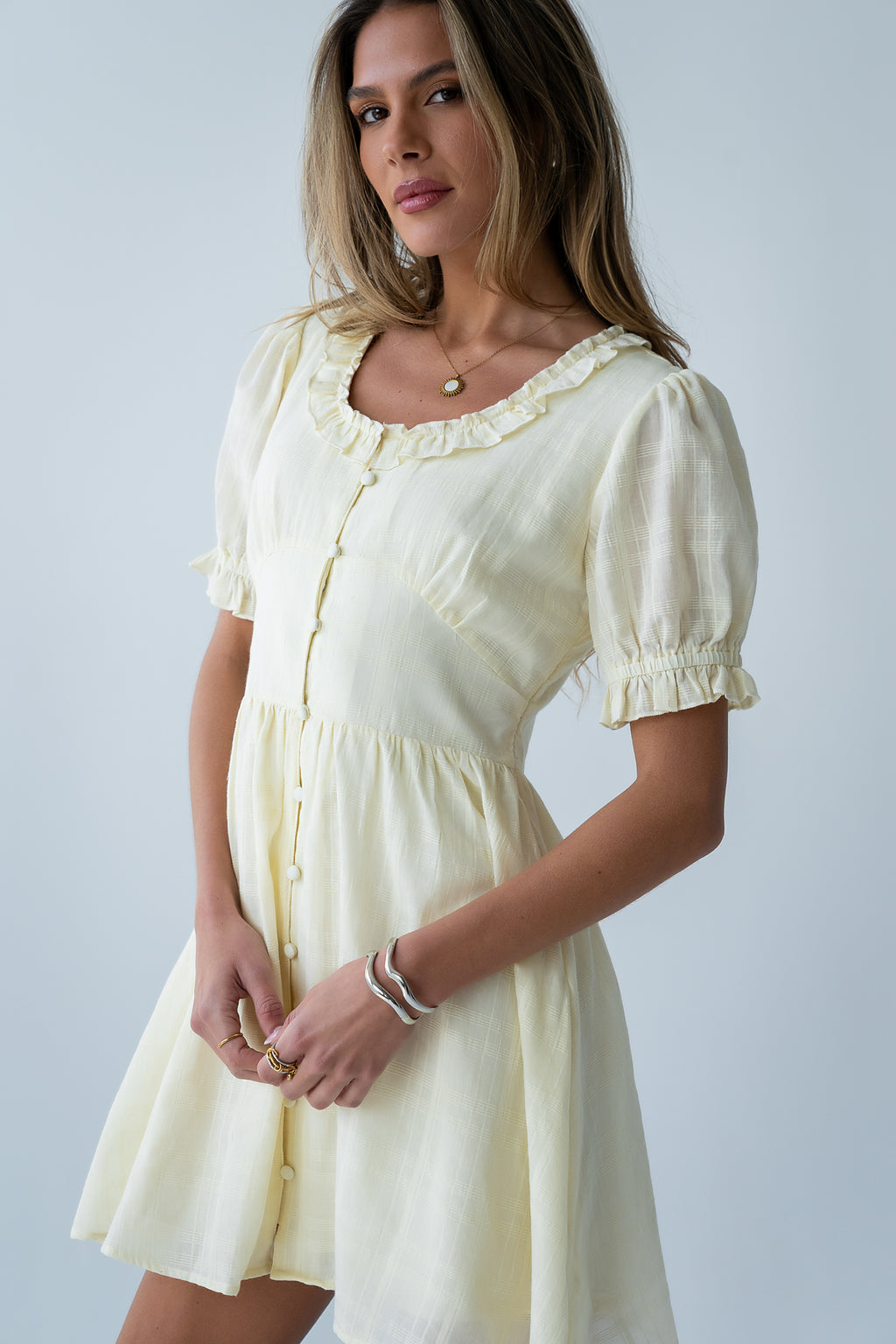 Jennie Mini Dress in Cream Jennie Mini Dress in Cream