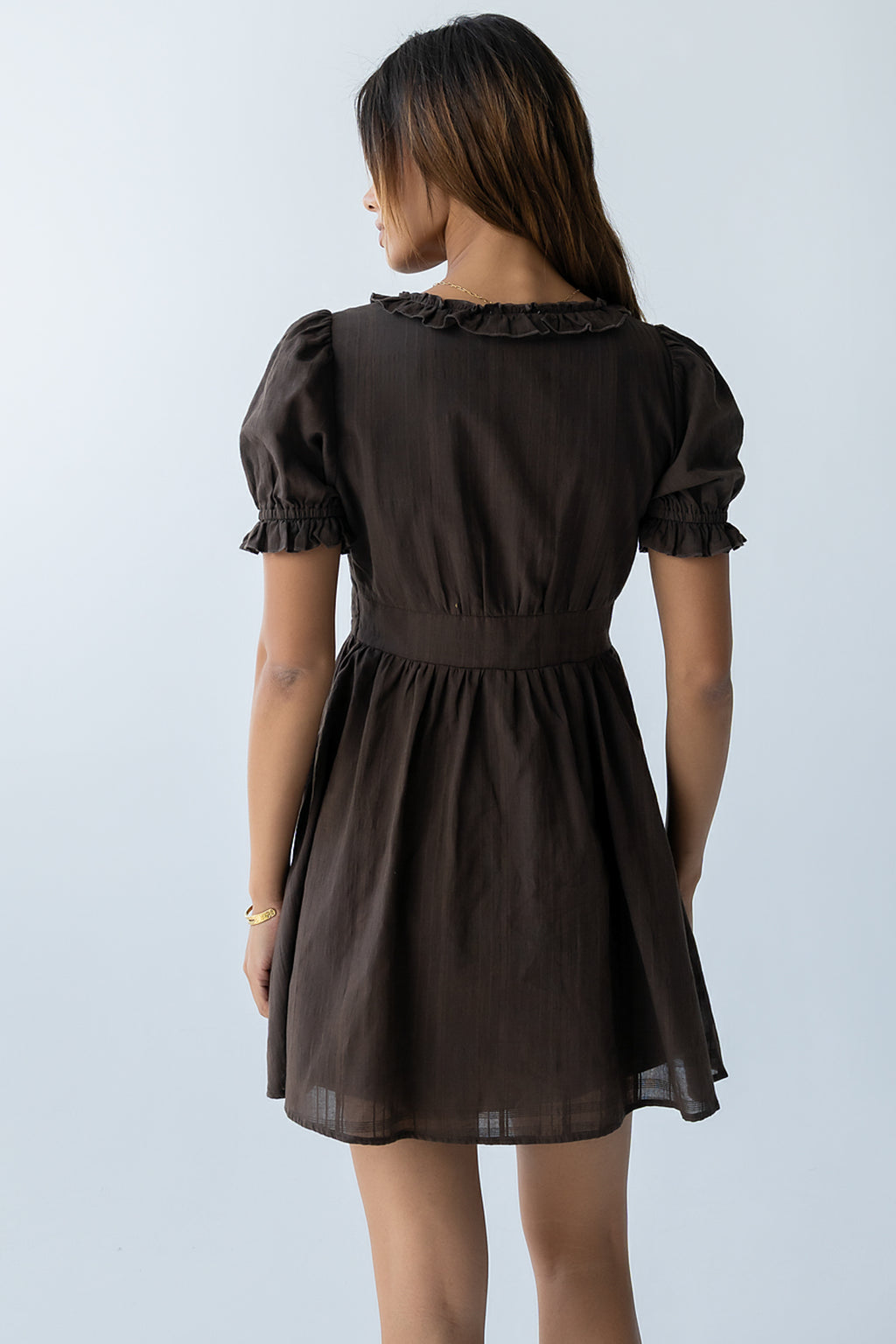 Jennie Mini Dress in Brown