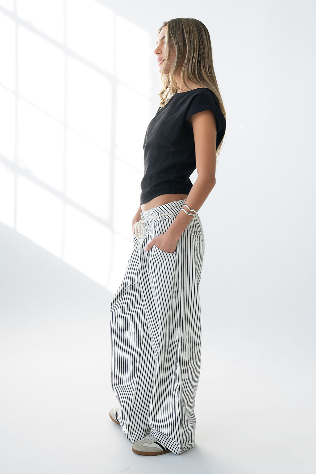 Tam Pleated Top in Black