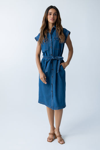 Randall Denim Midi Dress