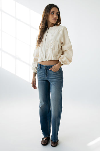 Sidney Embroidered Jacket in Cream