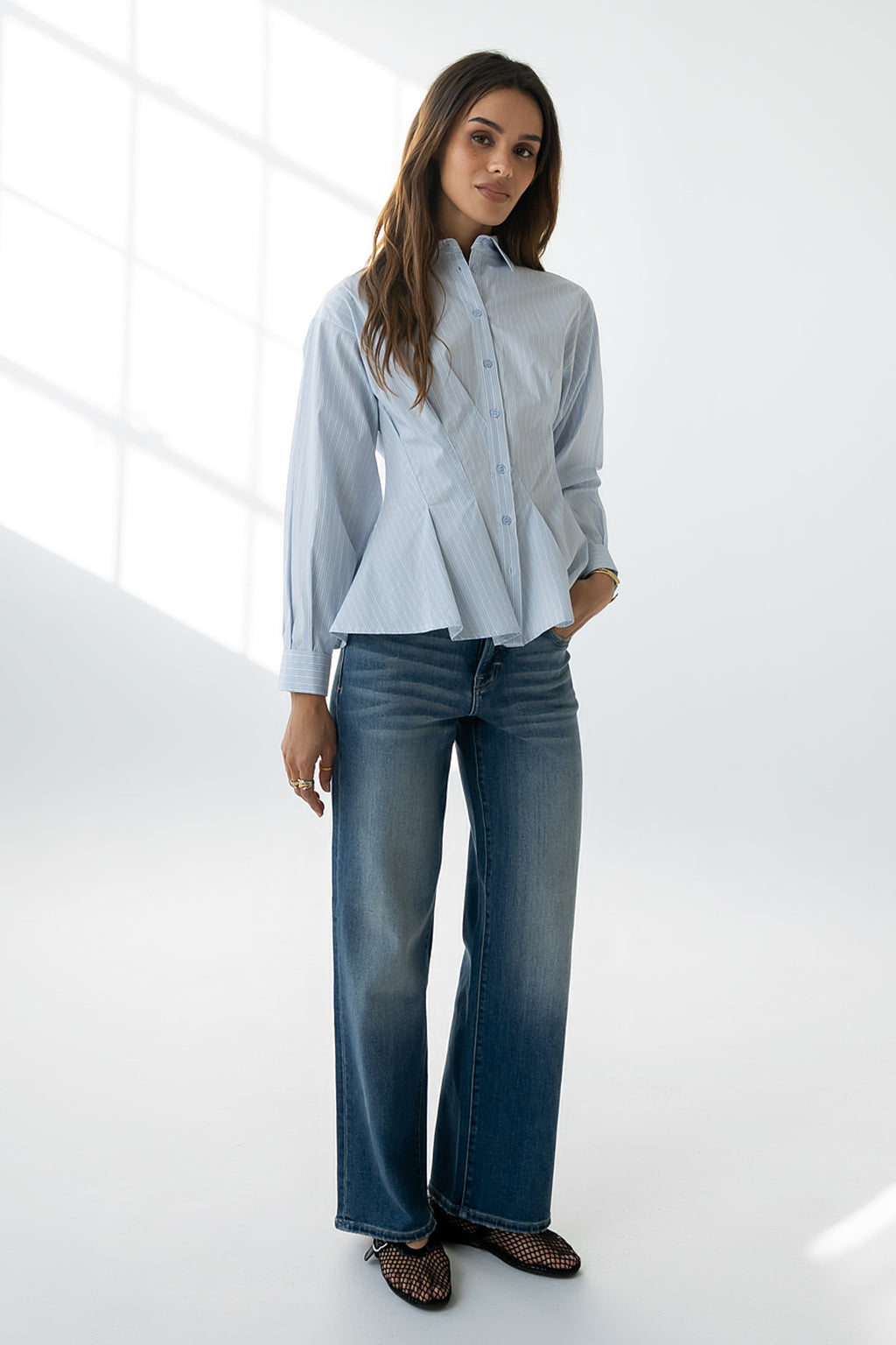 Hadley Striped Button Up