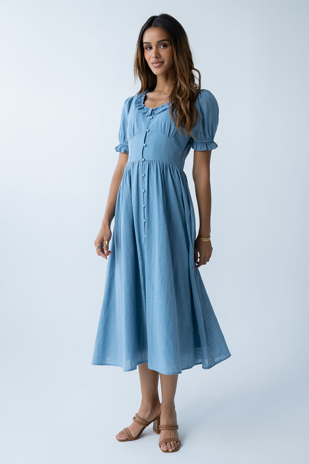 Demi Maxi Dress in Slate Blue Demi Maxi Dress in Slate Blue