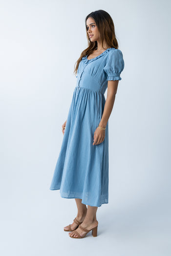 Demi Maxi Dress in Slate Blue