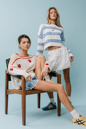 Brandi Embroidered Mini Skirt