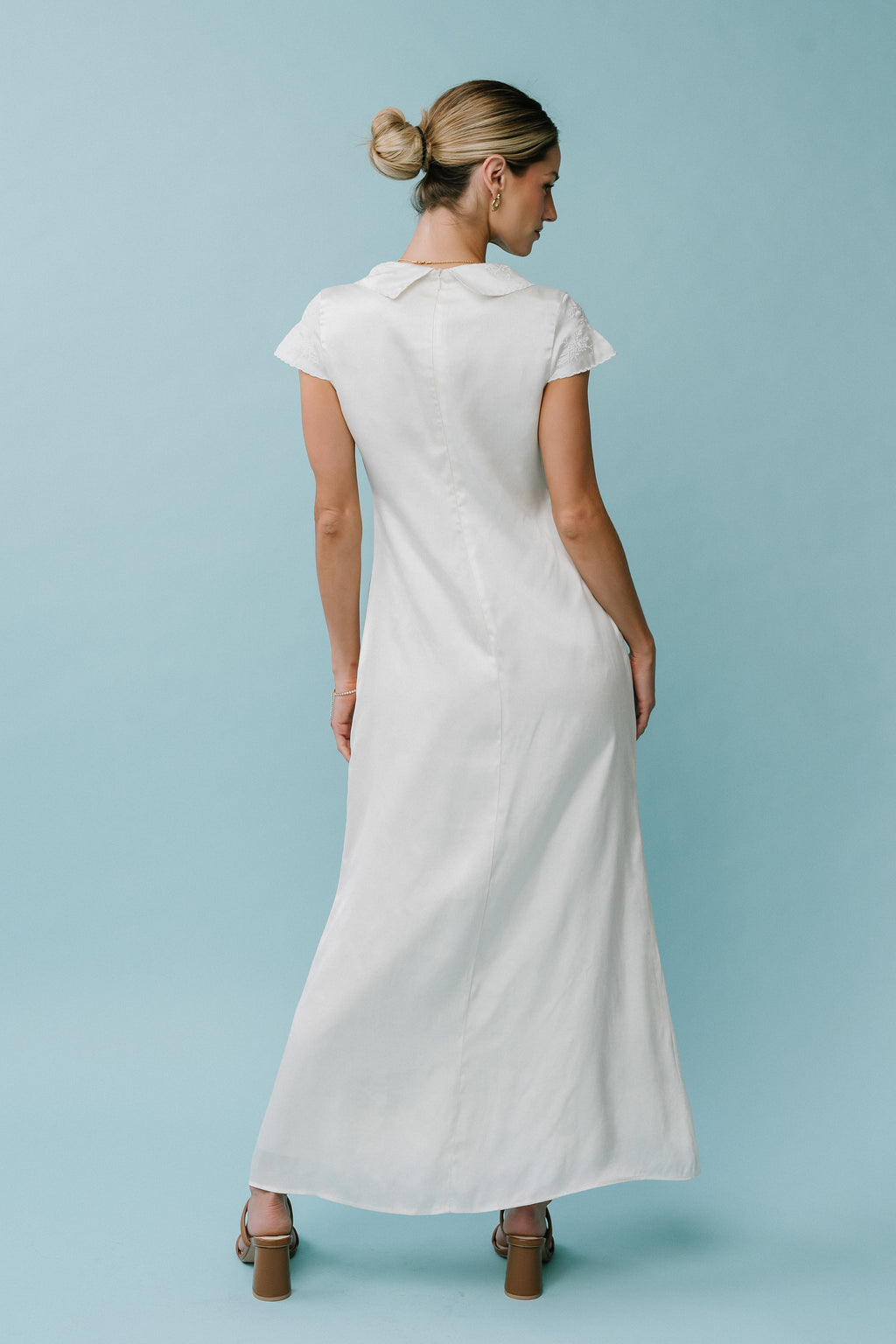 Tammy Embroidered Maxi Dress in Ivory