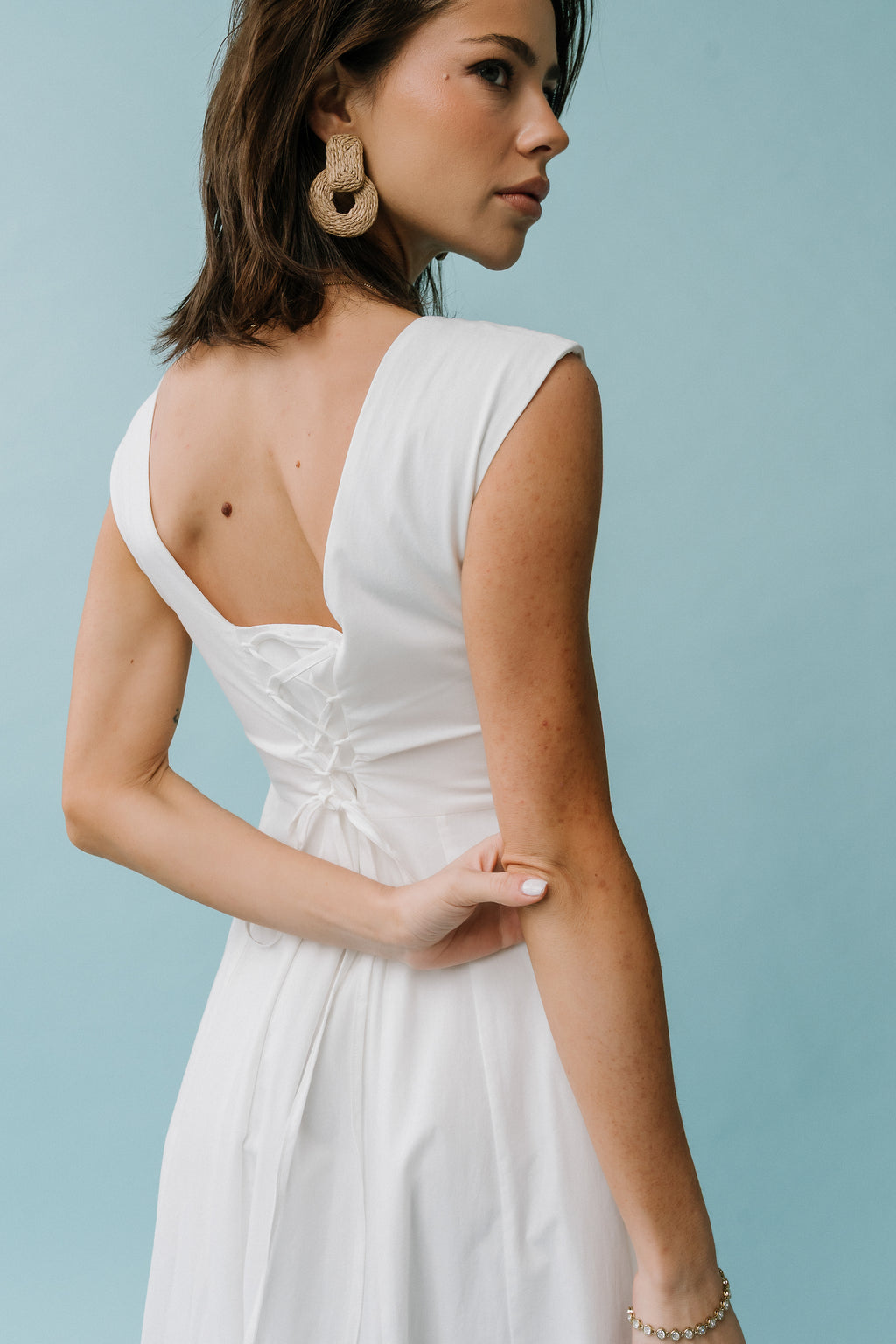 Colin Midi Dress in Cream