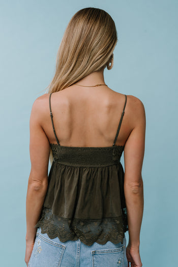 Fern Tank Top in Olive