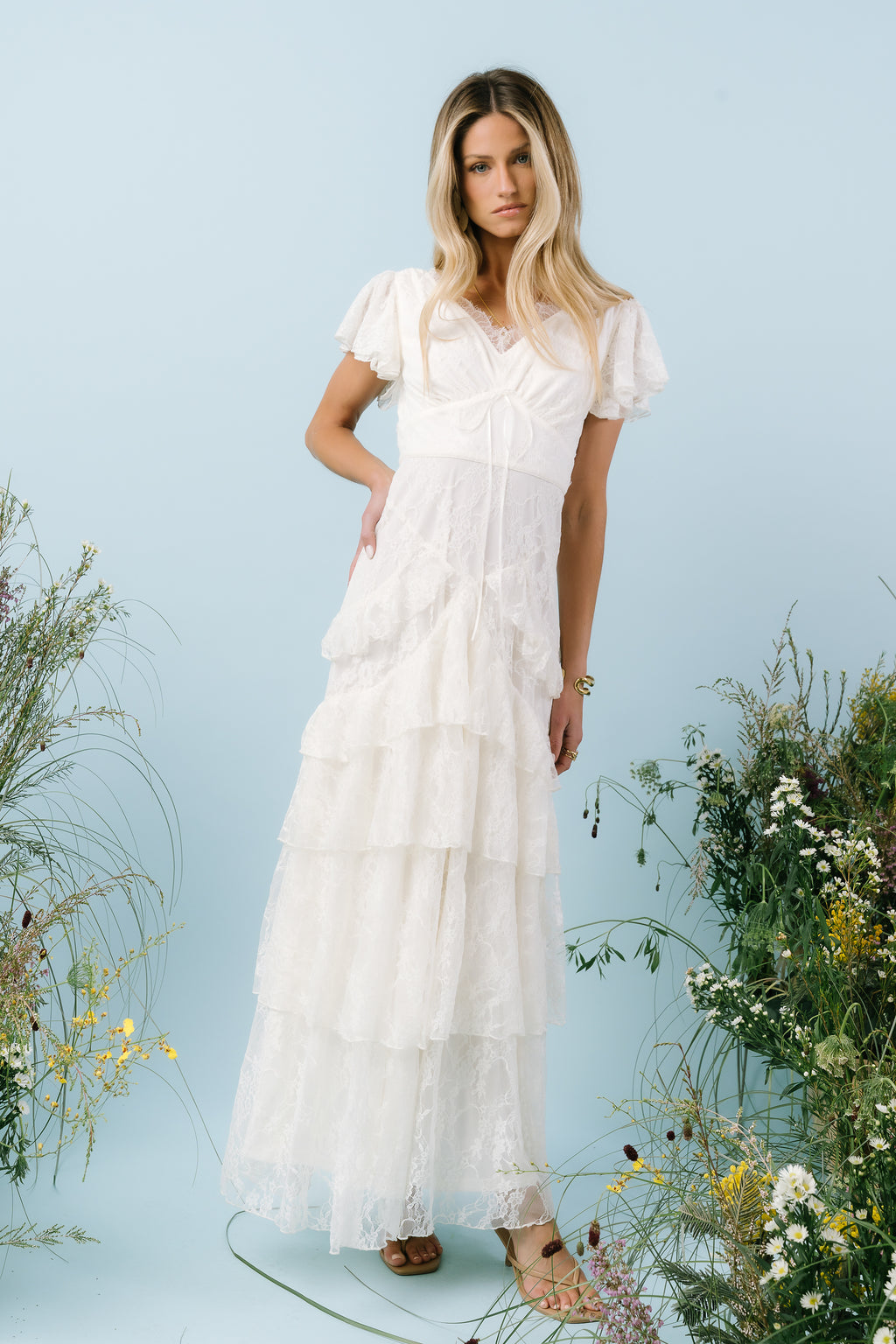Tracie Lace Maxi Dress in Ivory Tracie Lace Maxi Dress in Ivory
