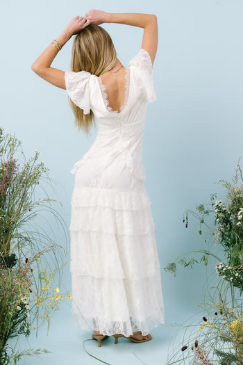 Tracie Lace Maxi Dress in Ivory