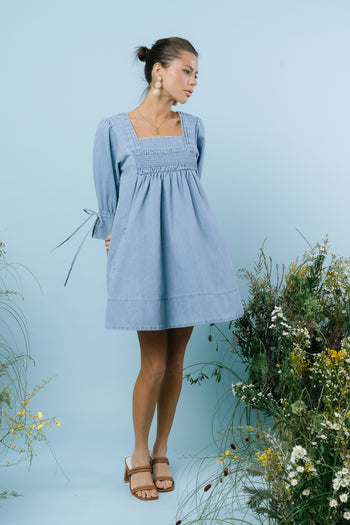 Ginny Denim Baby Doll Dress - FINAL SALE