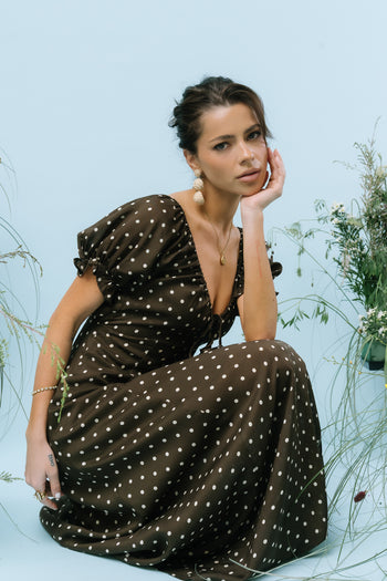 Julianna Polka Dot Maxi Dress