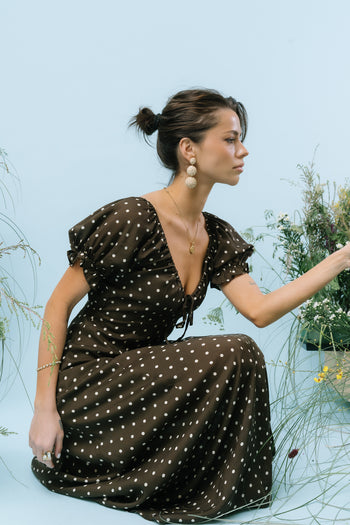 Julianna Polka Dot Maxi Dress
