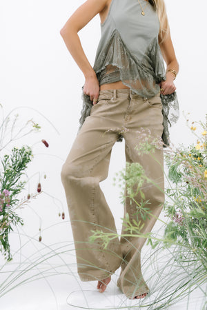 Brenda Floral Wide Leg Jeans