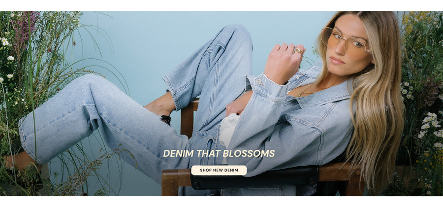 denim that blossoms