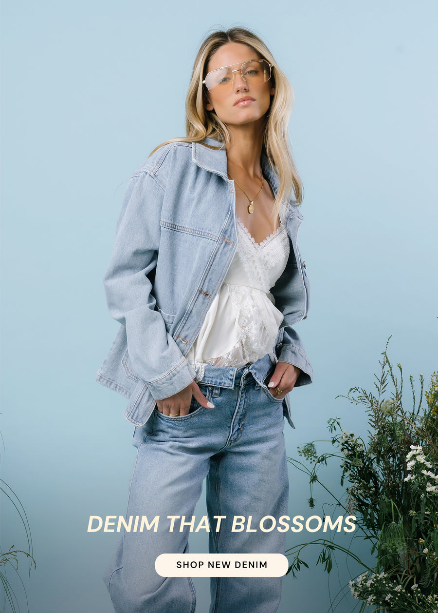 denim that blossoms