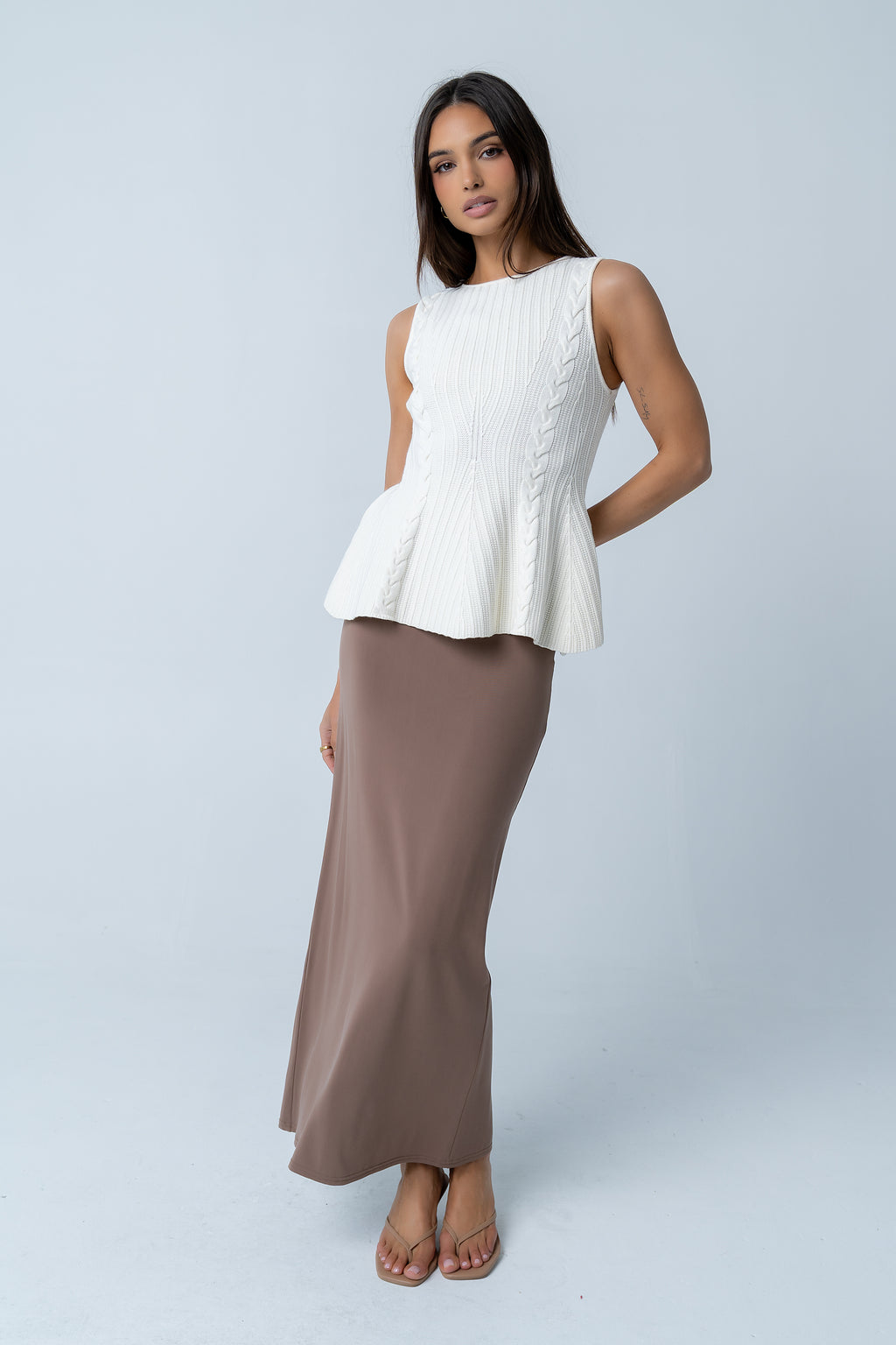 Nona Cable Knit Tank Top