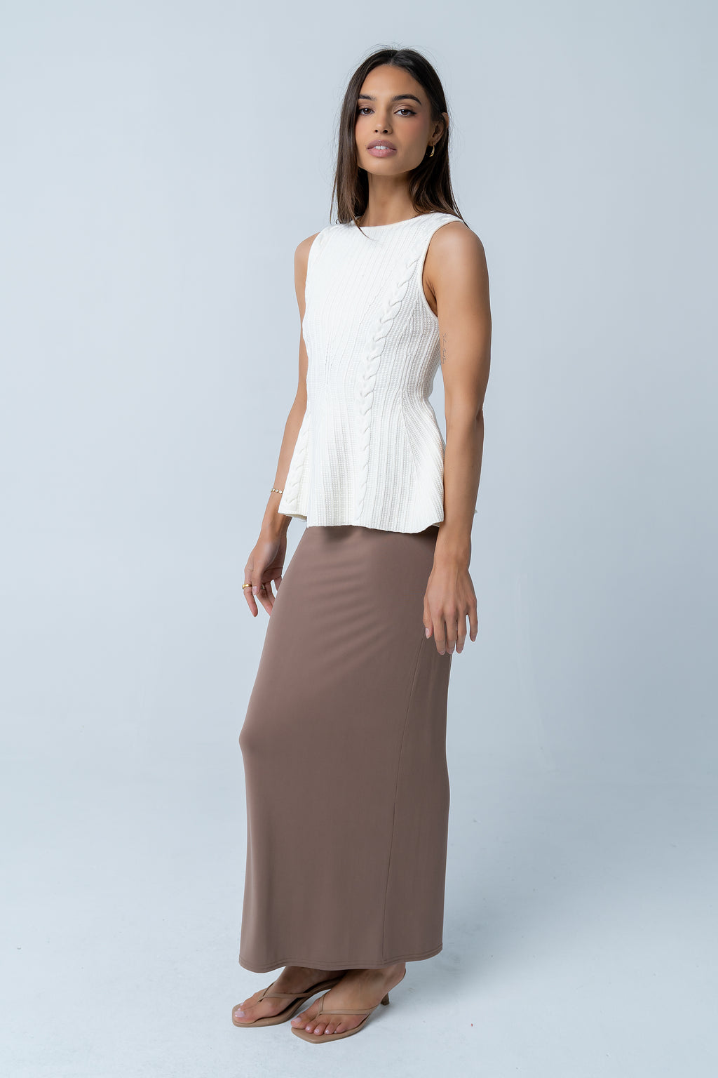 Nona Cable Knit Tank Top