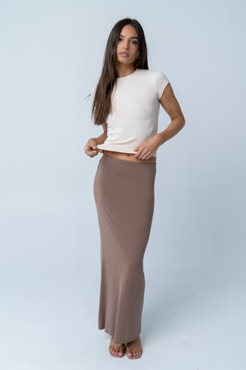 Ariany Maxi Skirt in Brown - FINAL SALE