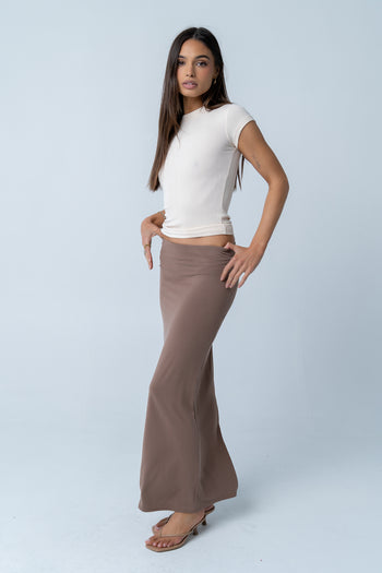 Ariany Maxi Skirt in Brown - FINAL SALE