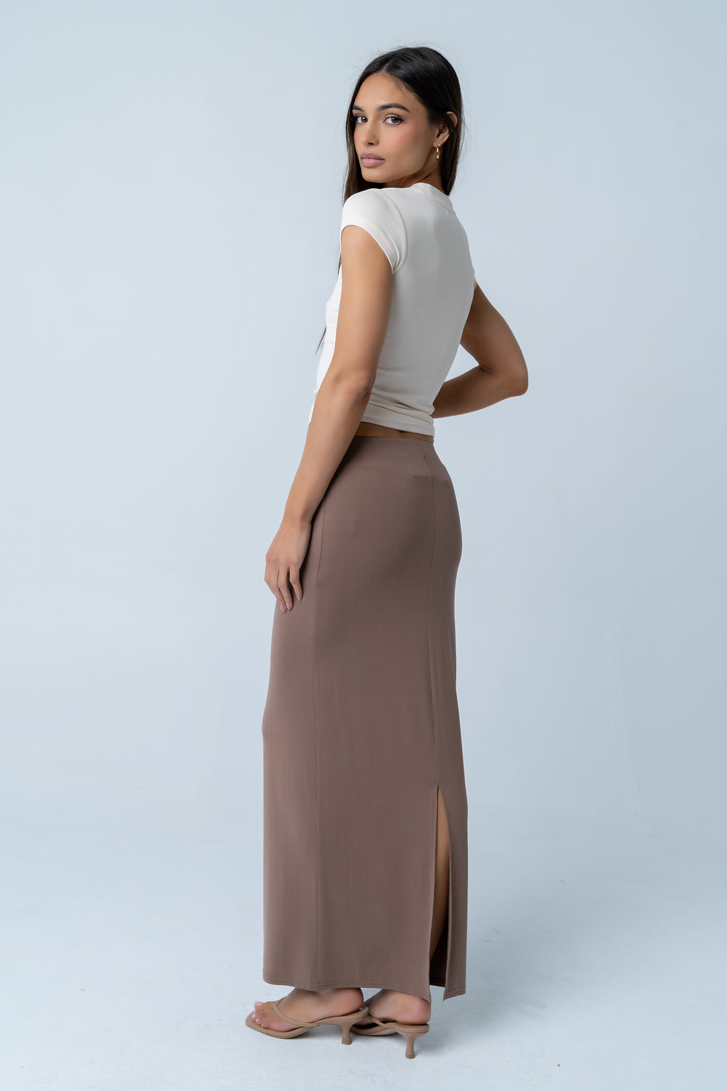 Ariany Maxi Skirt in Brown - FINAL SALE