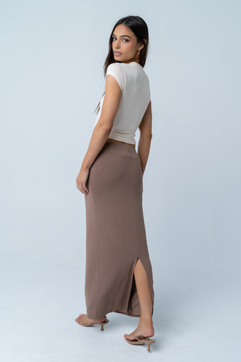 Ariany Maxi Skirt in Brown - FINAL SALE
