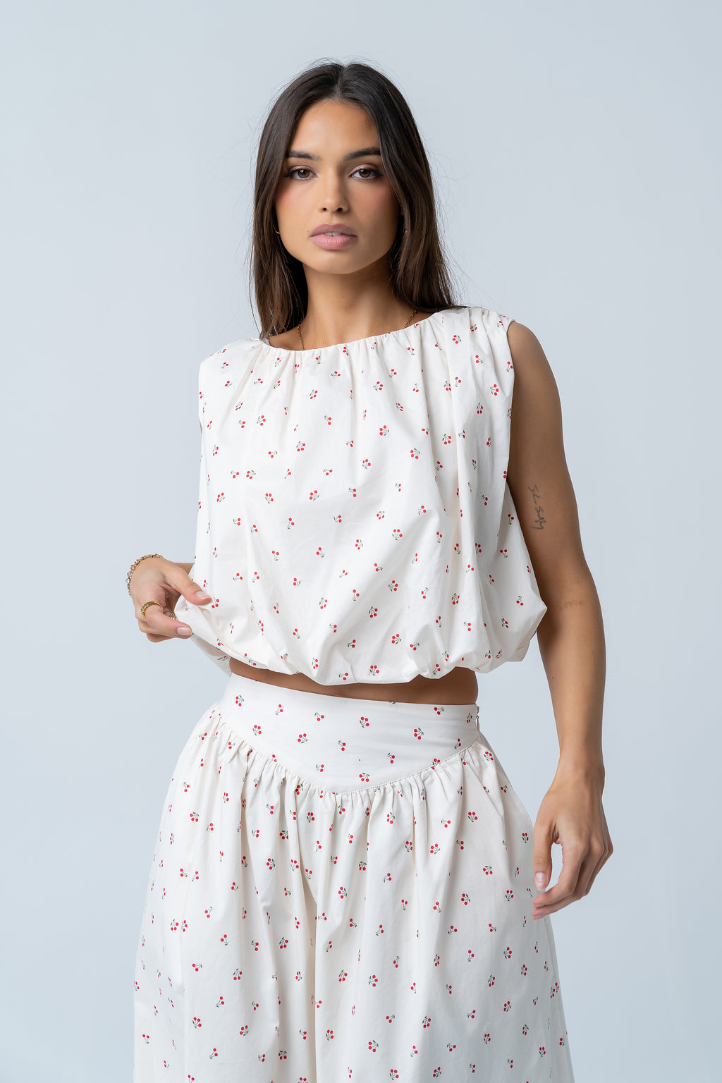 Tyla Cherry Sleeveless Blouse