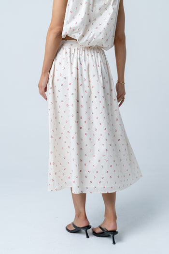Tyla Cherry Midi Skirt