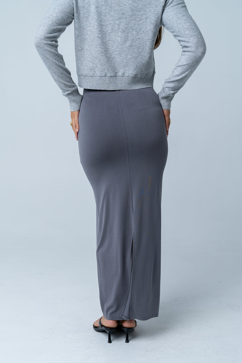 Ariany Maxi Skirt in Charcoal - FINAL SALE