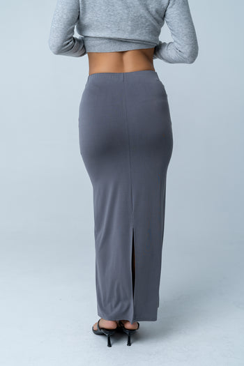 Ariany Maxi Skirt in Charcoal - FINAL SALE
