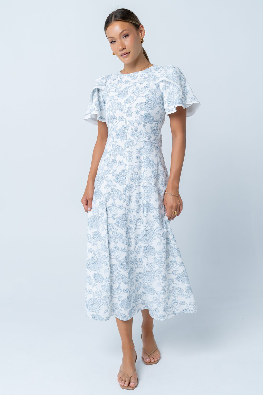 Bethie Petal Sleeve Maxi Dress