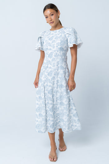 Bethie Petal Sleeve Maxi Dress