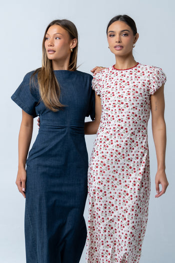 Ellianna Floral Maxi Dress in Cream