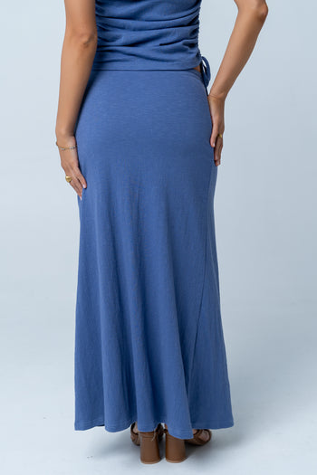 Freda Maxi Skirt in Blue