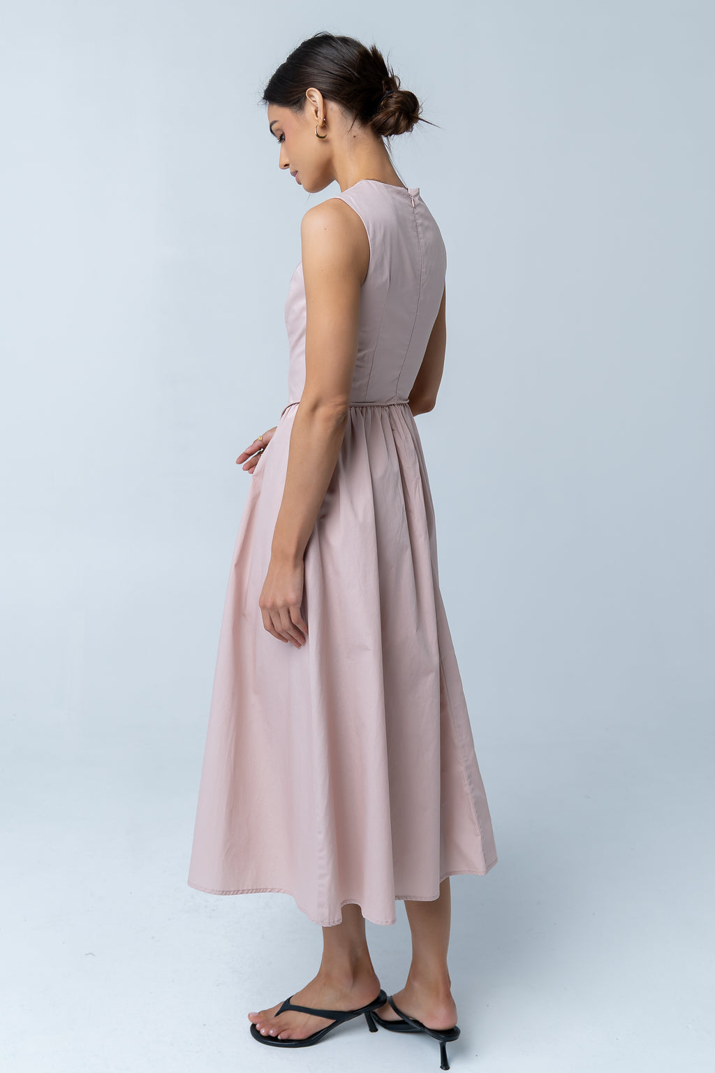 Jaynie Midi Dress in Rose