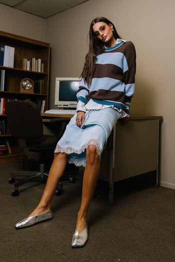 Jaysha Striped Knit Sweater