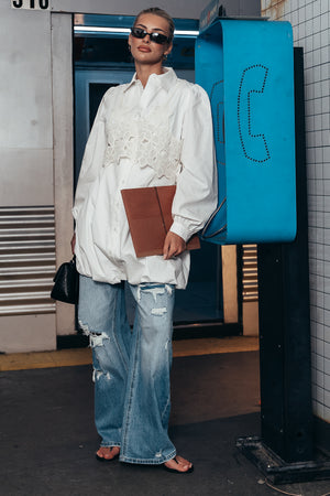 Quinny Distressed Wide Leg Jeans - FINAL SALE