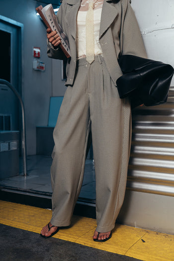 Abby Houndstooth Barrel Pants