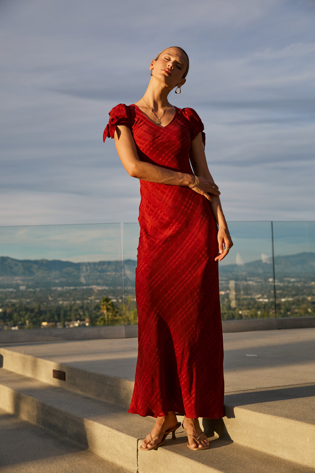Kimmie Maxi Dress in Red-Brown Kimmie Maxi Dress in Red-Brown