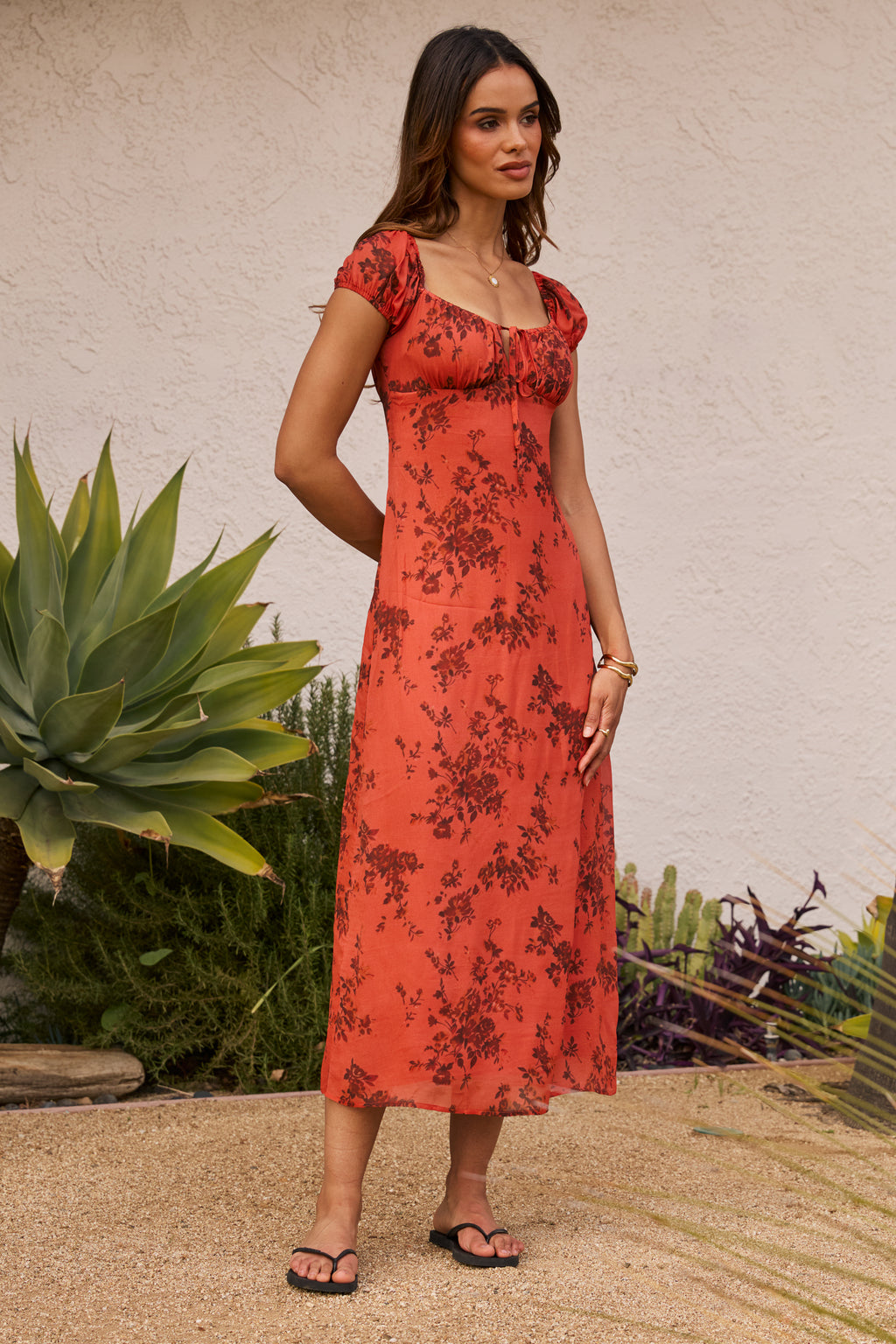 casual floral maxi dress Charles Floral Maxi Dress