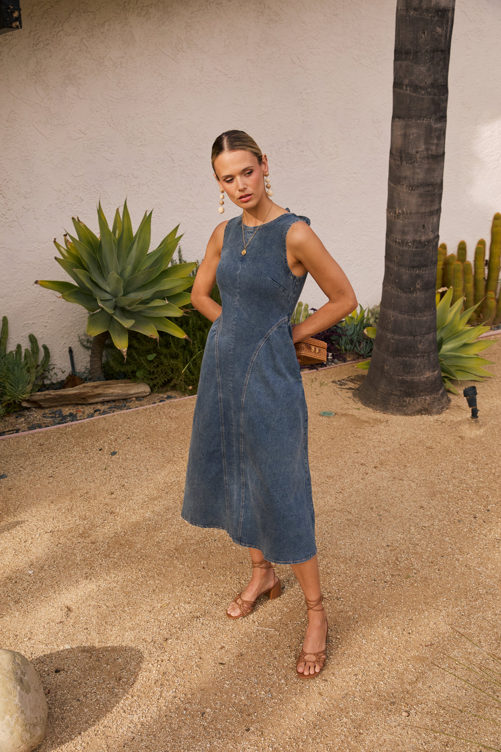 Christy Denim Midi Dress Christy Denim Midi Dress